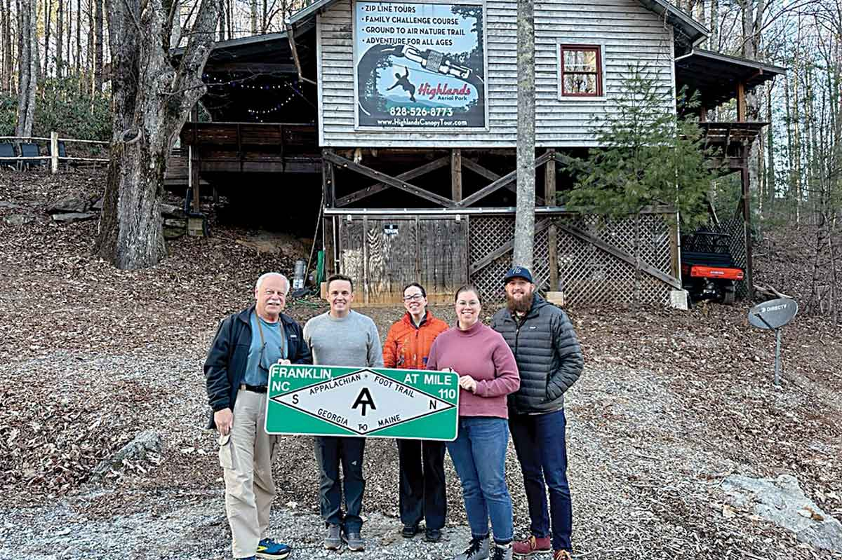 Franklin Appalachian Trail Community Council members held their January meeting at Highlands Aerial Park, a supporter of the organization. Eric Haggart photo