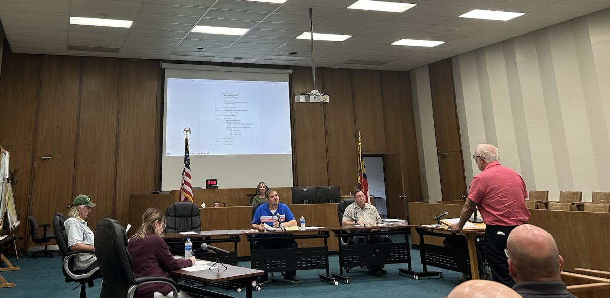 Swain County Commission Chairman was conspicuously absent at the Aug. 19 meeting. Sitting in his seat is Vice Chair Tanner Lawson.