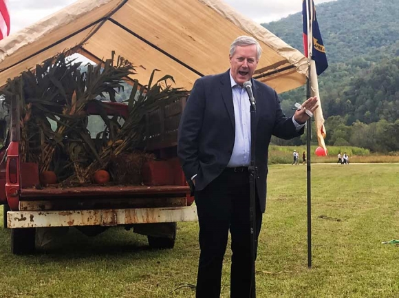President Donald Trump’s next Chief of Staff, Mark Meadows, speaks to Swain County Republicans last fall. Cory Vaillancourt photo