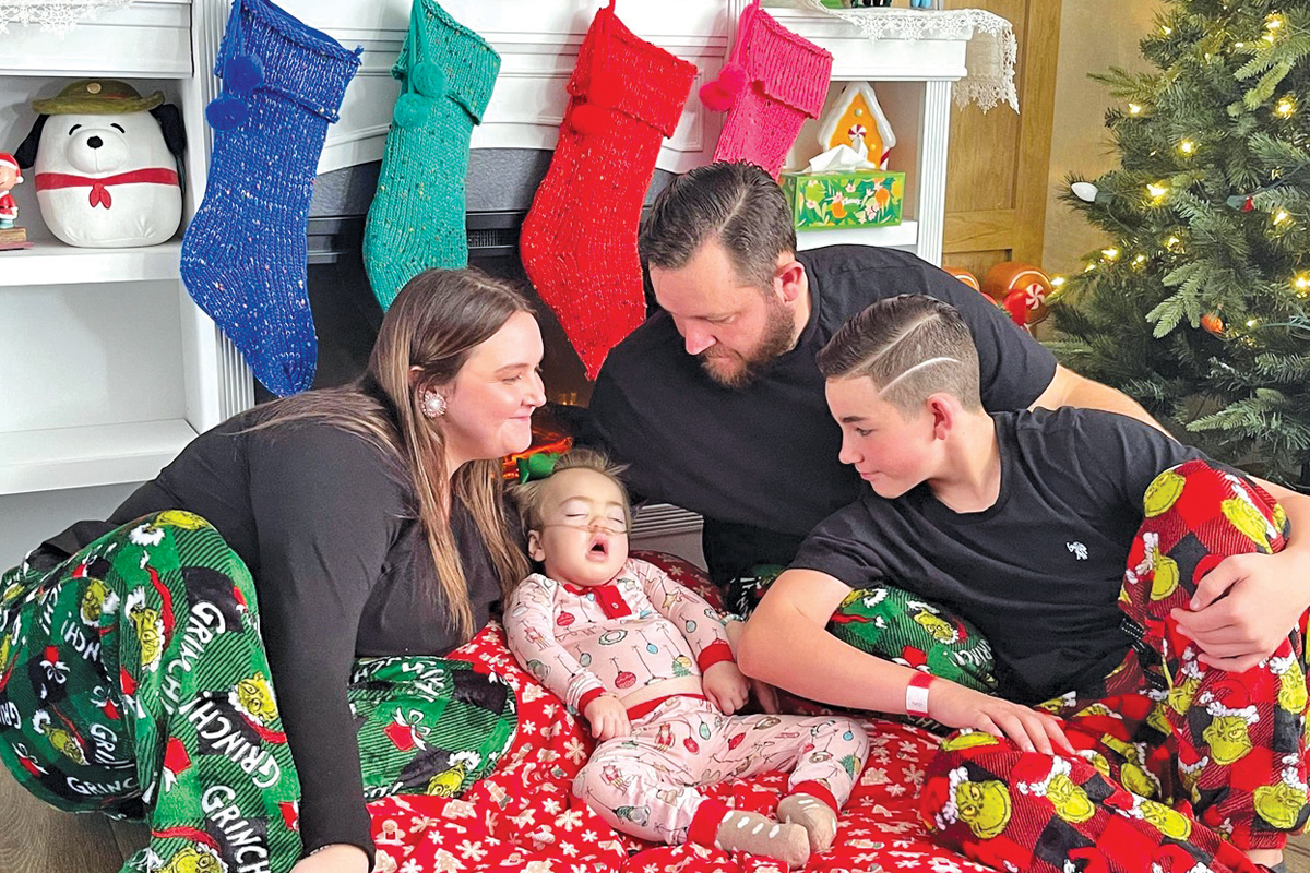 Kelsea, Kyle, Kyle’s son, Carson, and Baby Charlotte in a photo snapped not long before she passed. Donated photo