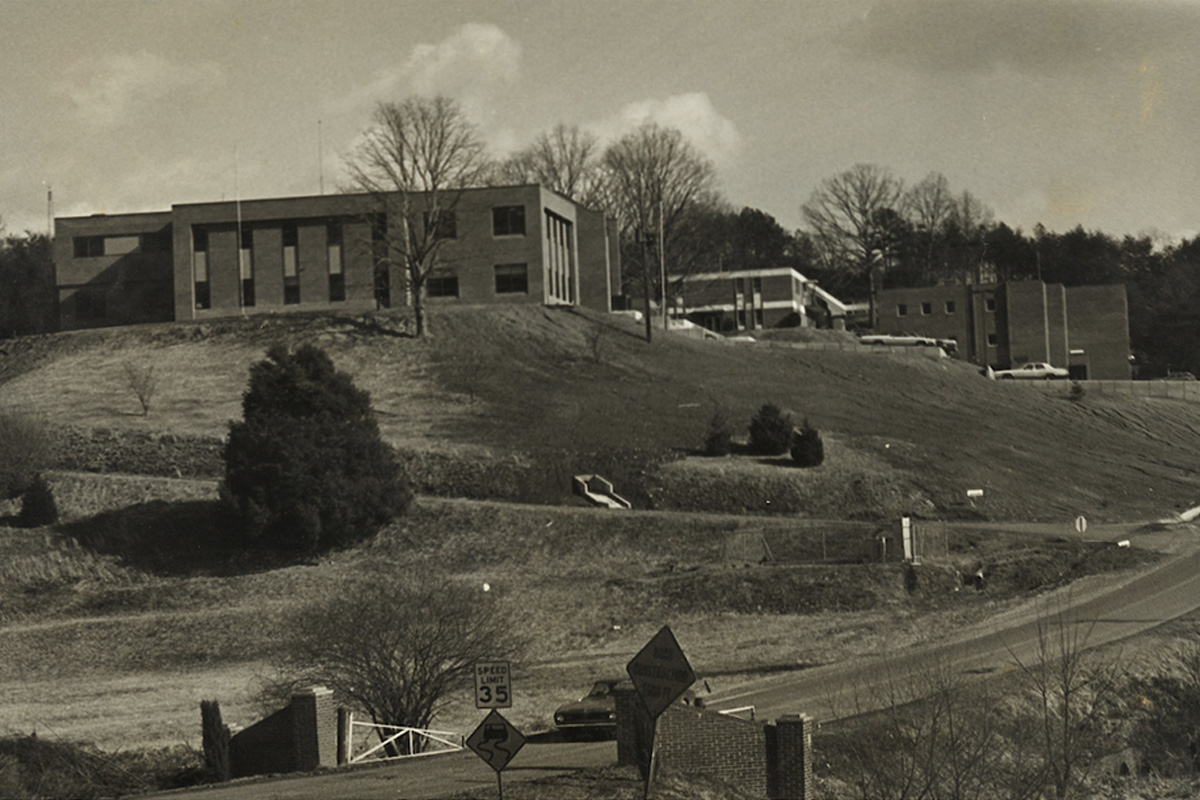 This photo of Southwestern’s campus in 1971 compared to the campus in 2024 (in article below). Donated photos