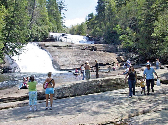 Tripe Falls is a popular attraction at DuPont State Recreational Forest. File photo