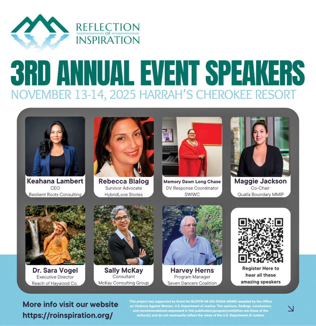 Invitation to register for Reflections of Inspiration’s free annual conference on ending domestic violence and sexual assault.