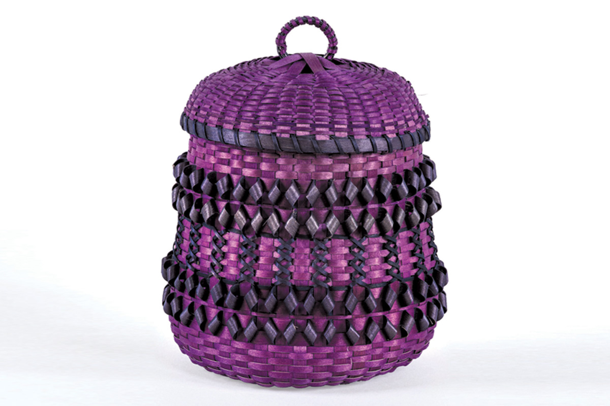 &#039;Purple Basket&#039; by Vivian Gardner Cottrell (Cherokee Nation). 