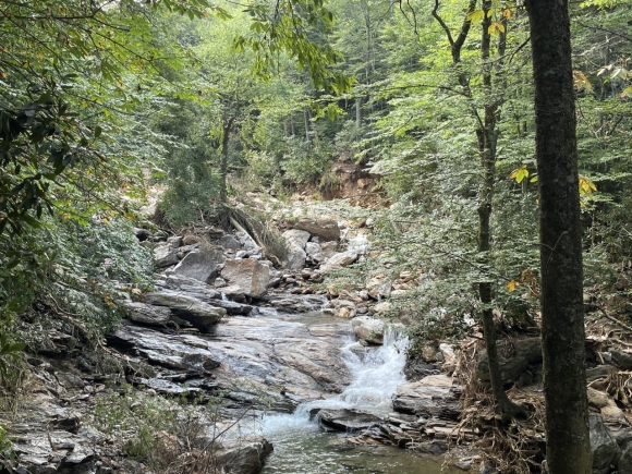 Skinny Dip Falls is nearly unrecognizable after Tropical Storm Fred. 