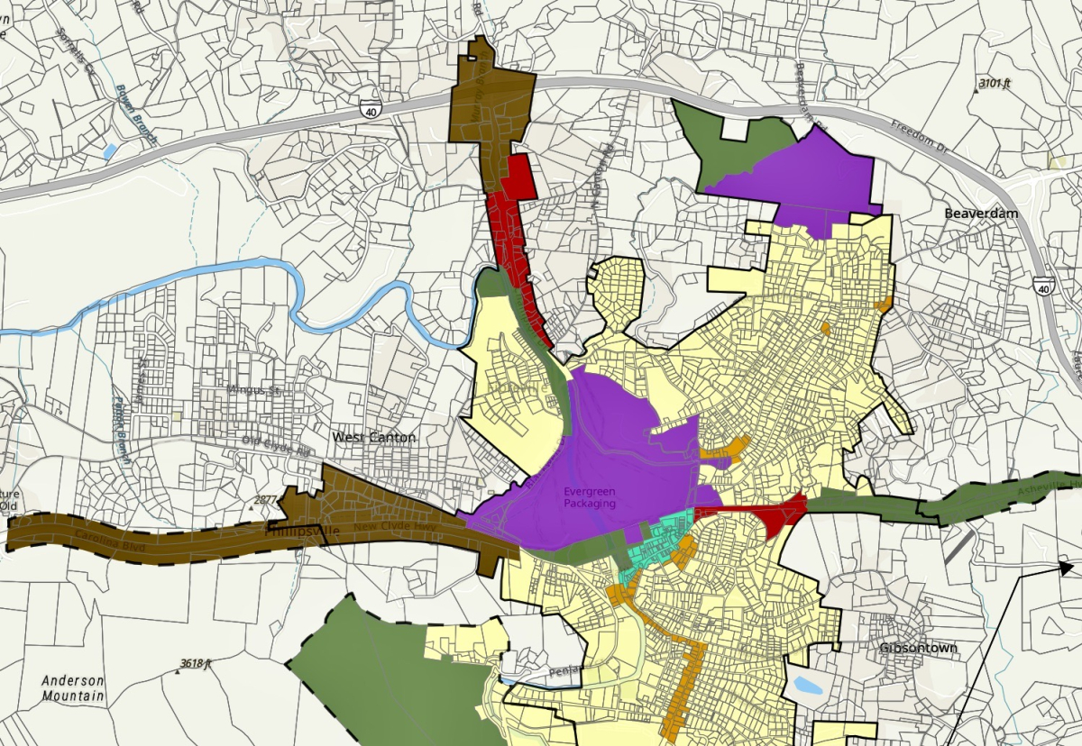 Only areas with industrial zoning, denoted on the town&#039;s land use map in purple, will be affected.