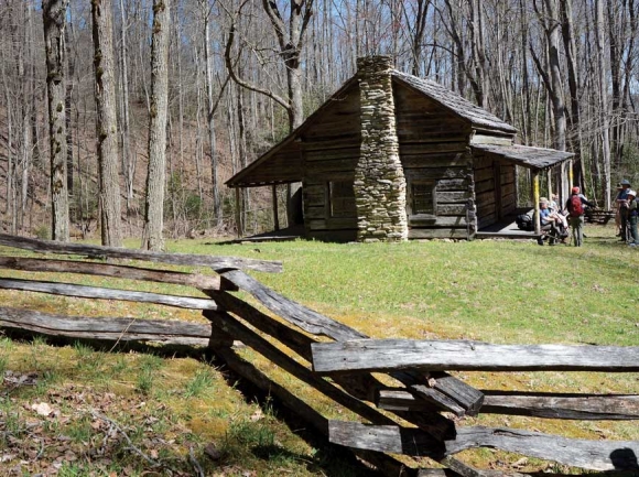 The Dan Cook cabin is one of three restored buildings in the Little Cataloochee area of the Great Smoky Mountains National Park. Holly Kays photo