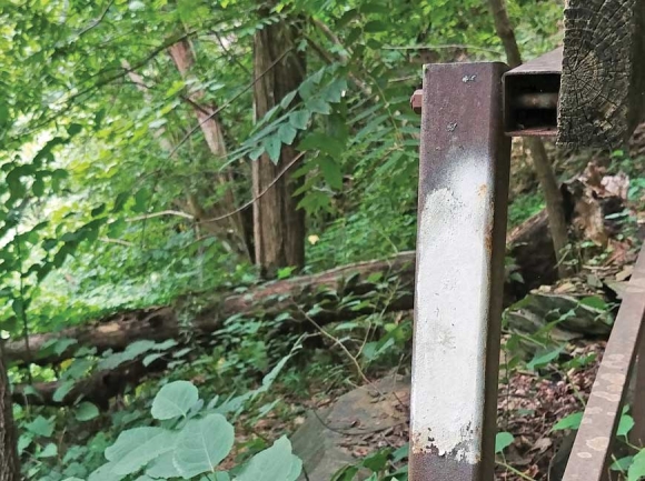 An Appalachian Trail marker. 