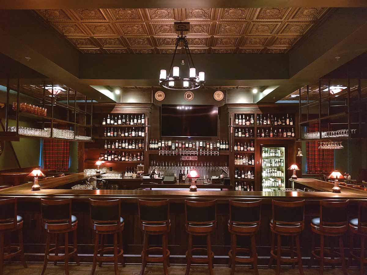 The upscale bar at The Scotsman in Waynesville. (photos: Garret K. Woodward)