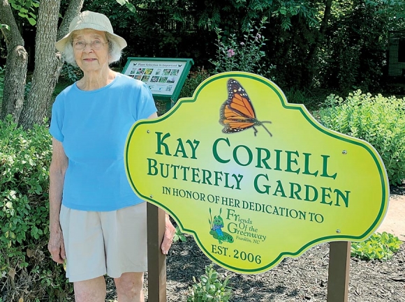 Franklin butterfly garden’s honors long-time volunteer
