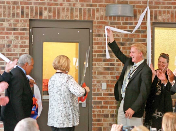 Mental health advocates from across the region gathered last week for a ribbon-cutting ceremony at The Caiyalynn Burrell Child Crisis Center, a new mental health facilities for youth in Asheville. Donated photo