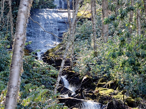 Blackrock Falls tumbles through the property that Sylva is considering adding to Pinnacle Park. Donated photo