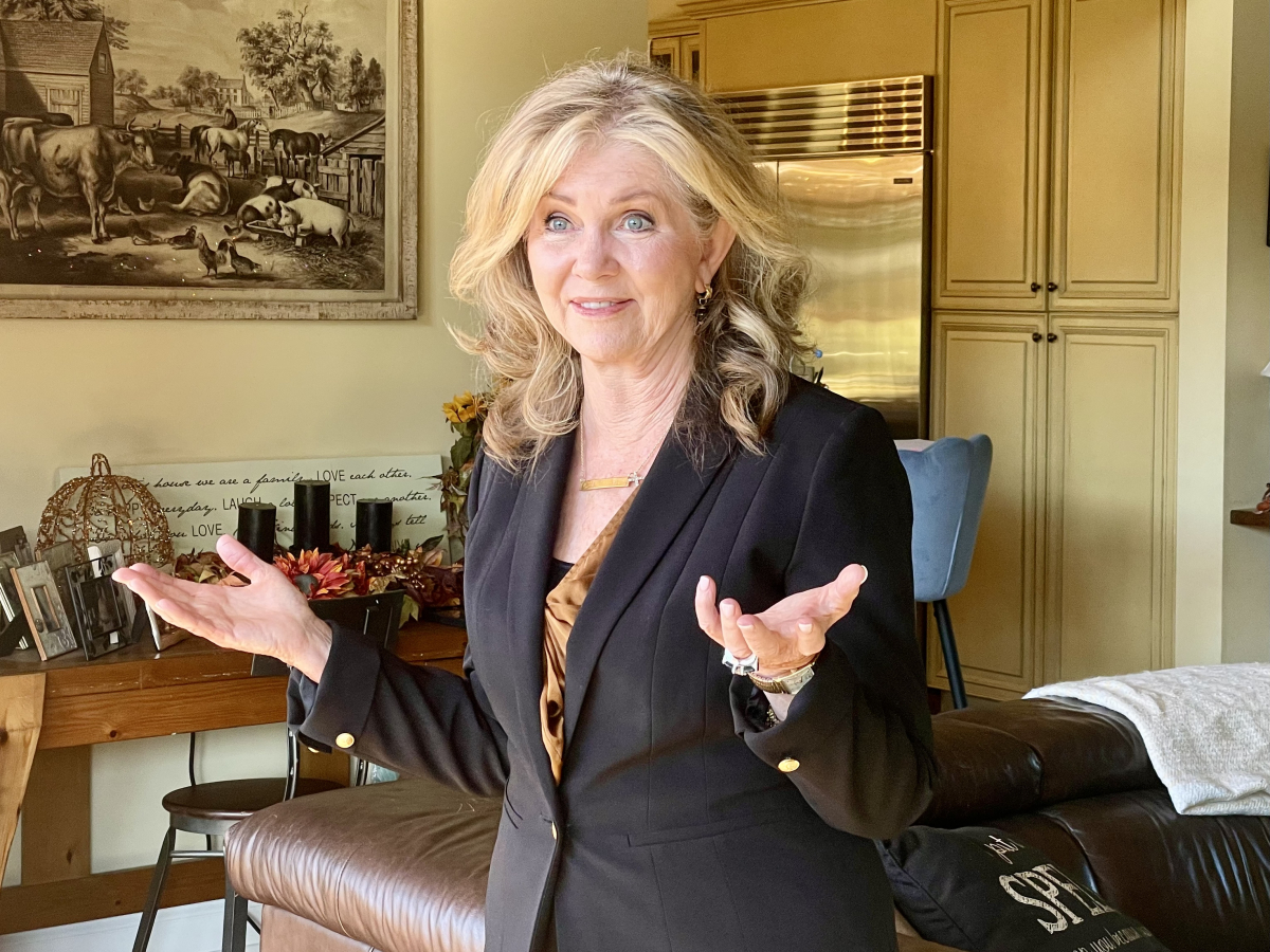 Tennessee Sen. Marsha Blackburn speaks at a fundraiser in Henderson County on Saturday, Oct. 21. 