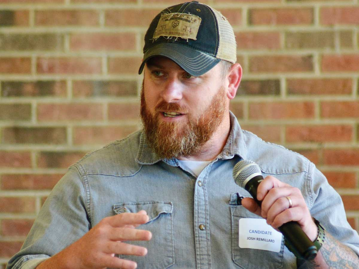 Josh Remillard, seen here at an event in Haywood County last fall, is now a candidate for state House. Cory Vaillancourt photo