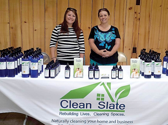 Clean Slate residents sell their all-natural cleaning products to learn business skills and help support the program. Donated photo