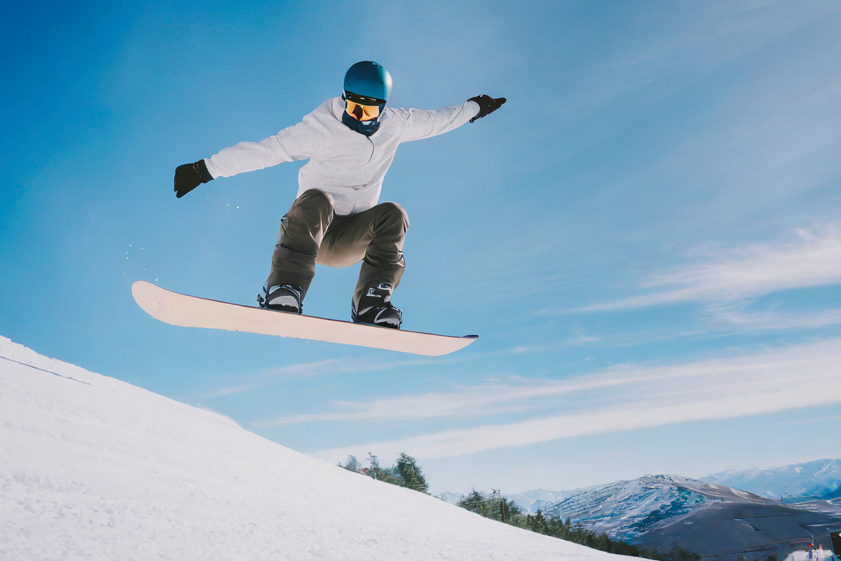 A snowboarder catches some air. File photo 