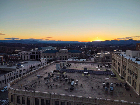 The view from Room 813 in the Cambria. (photo: Garret K. Woodward)