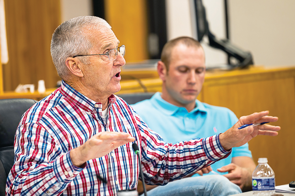 Commission Chair Paul Higdon speaks during the Nov. 14 meeting. Bob Scott photo