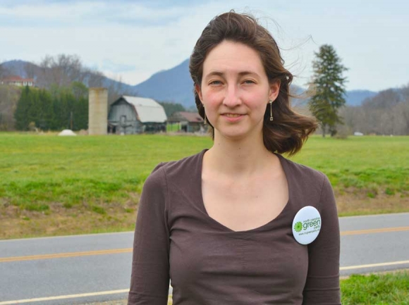 Co-chair of the WNC Green Party Camille McCarthy says the party’s worked hard to get on the ballot. Cory Vaillancourt photo