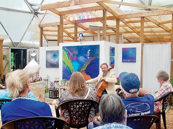 Cellist Michael Fitzpatrick plays for the Mountain View Garden Club. Donated photo