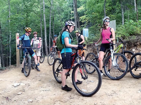 Members of Nantahala Area SORBA riding at the Fire Mountain Trails in Cherokee.