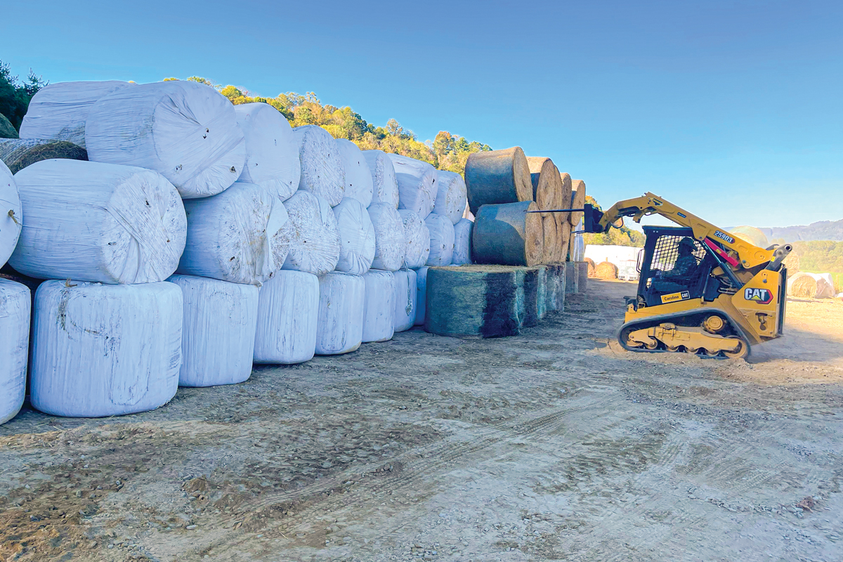 Tons upon tons of hay have cycled through the livestock center. Kyle Perrotti photo