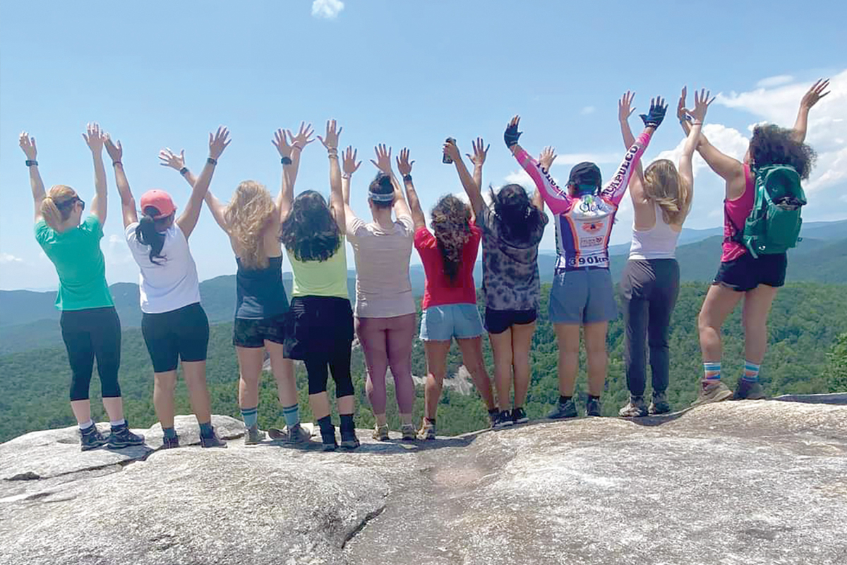 A group organized by Latinos Aventureros take in the view. Vivianette Ortiz photo