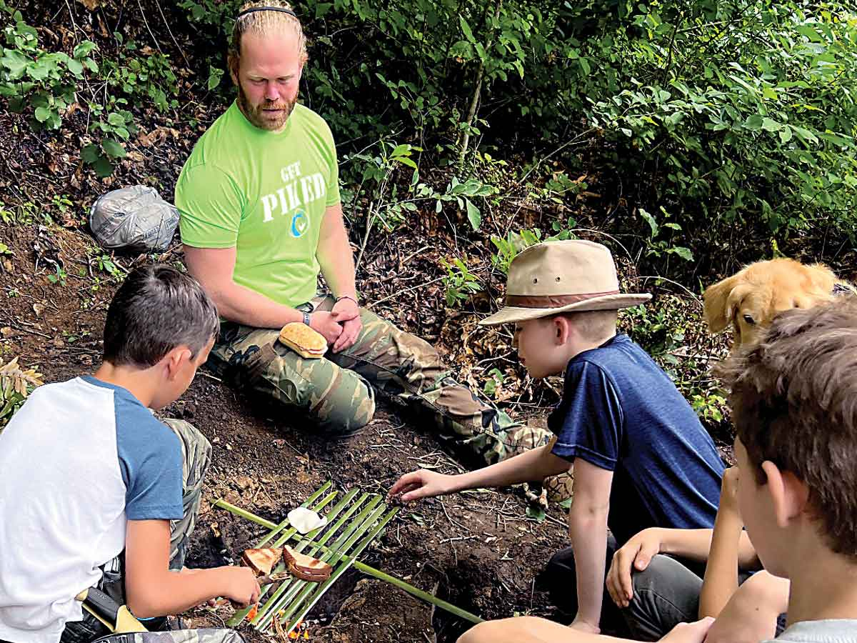 As much as White loves being out in nature, he may love teaching survival skills even more. Donated photo