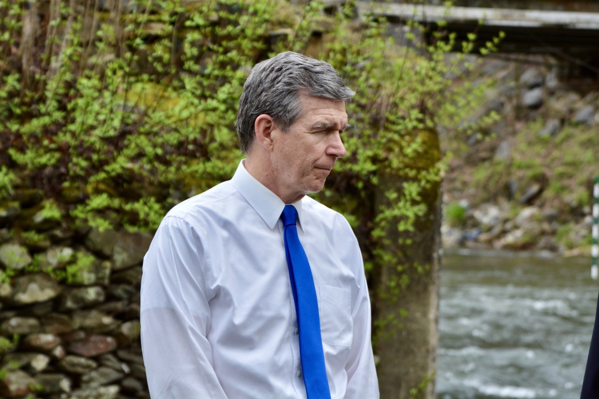 Gov. Roy Cooper, seen here at the Nantahala Outdoor Center in 2019, had strong words for Pactiv Evergreen&#039;s CEO in a March 2016 letter. 