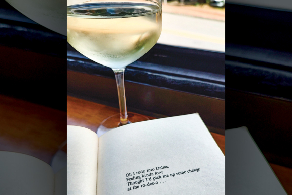 Wine and words at 5 Walnut in Asheville. Garret K. Woodward photo