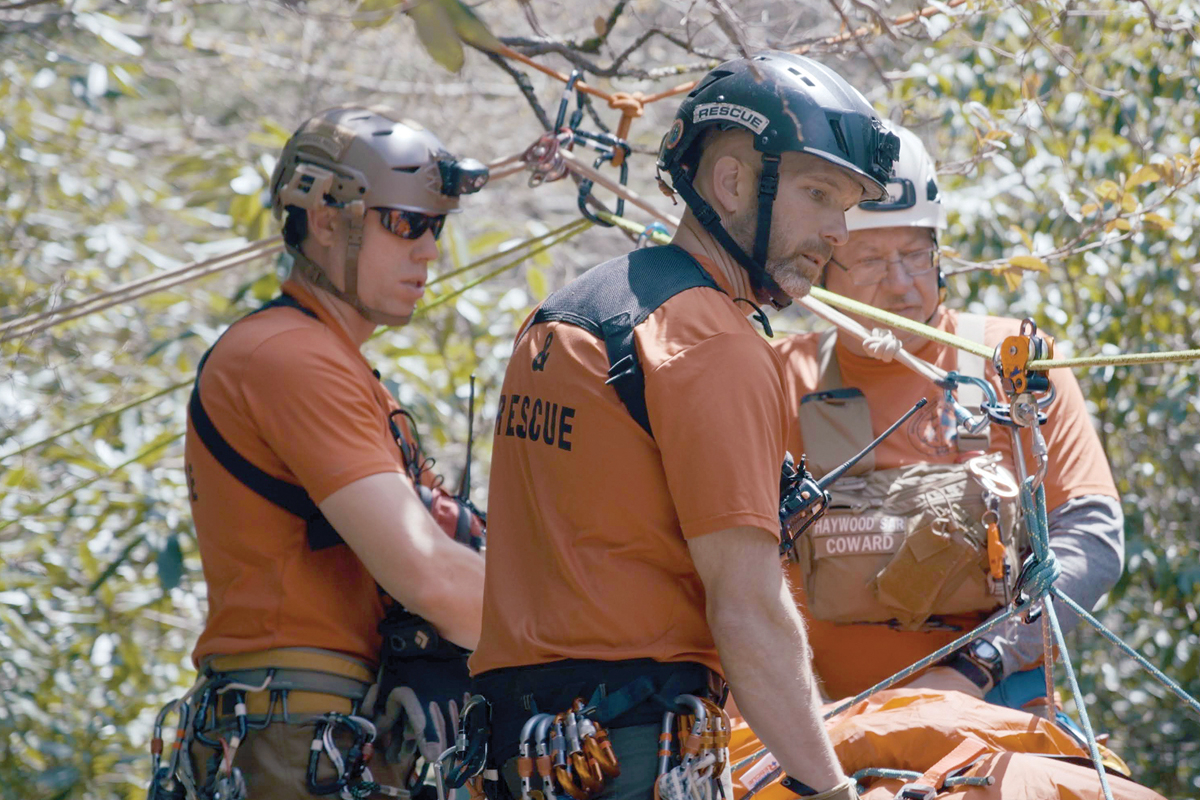 An image from the “Safe and Found” documentary shows the Haywood County Search and Rescue Team in action. Jester Wallis Productions photo
