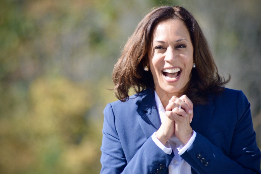 California Democratic senator and vice presidential nominee Kamala Harris spoke in Asheville on Oct. 22. 