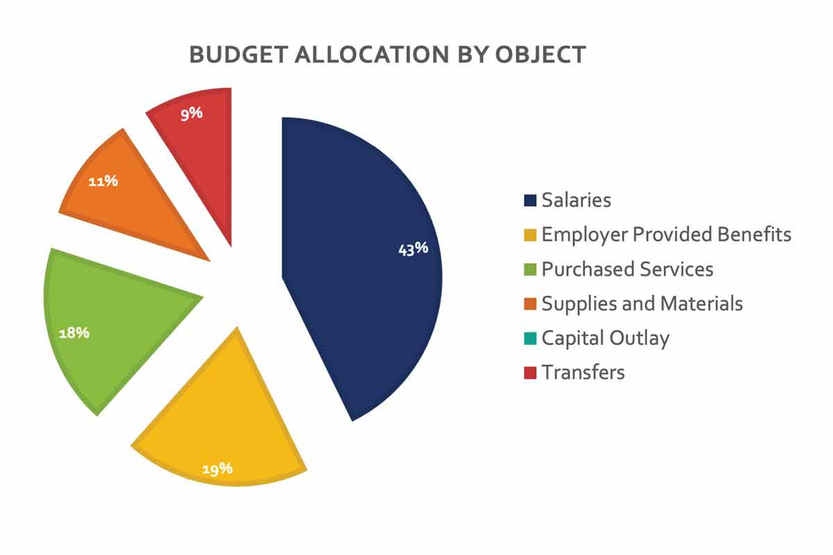 The majority of local current expense funds pay for salaries and benefits.