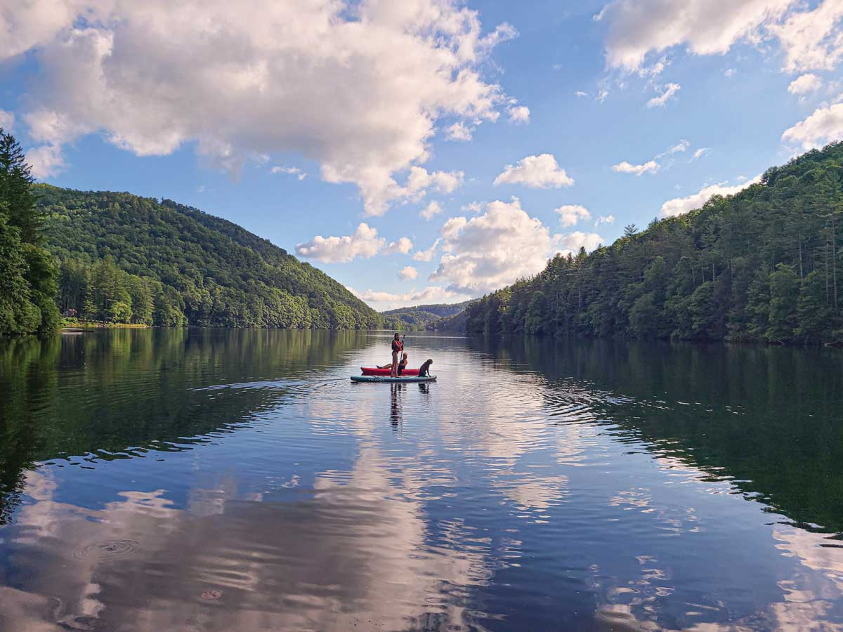 One of the most beautiful places in western North Carolina is Lake Logan, located approximately twelve miles from Canton on Hwy. 215. Lauri SoJourner photo