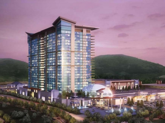 An artist rendering of the proposed casino.