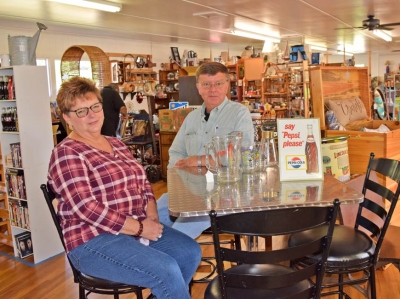 Tommy and Lynn Nicholson pride themselves on customer service at The Classy Flea in Franklin. Jessi Stone photo