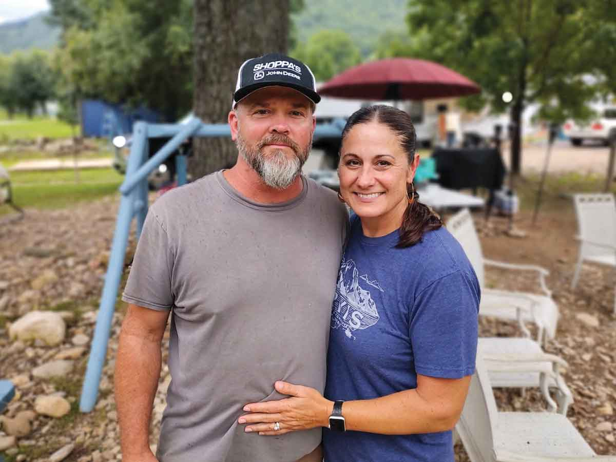 Wendy and Chuck Rector lost their entire home in Cruso during the historic flood of 2021, which overtook the small Haywood County community when a wall of water washed through the area. (Garret K. Woodward photos)
