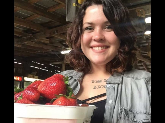 Afton Roberts, operations manager at Darnell Farms, gets ready for strawberry season. Donated photo