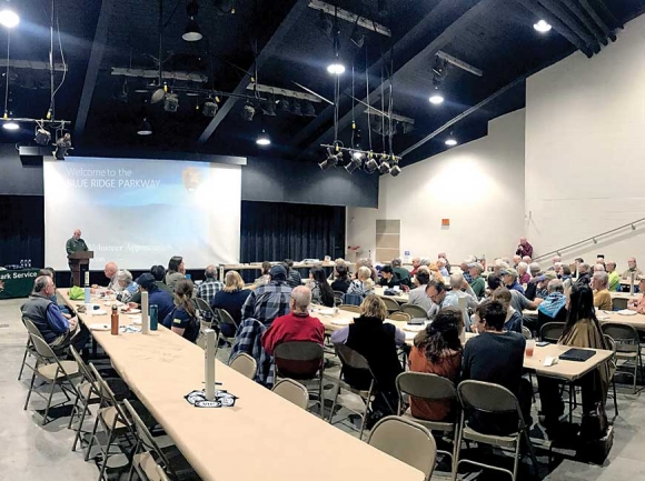 Standout volunteers are honored at a luncheon hosted by the Blue Ridge Parkway. Donated photo