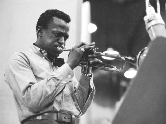 Miles Davis during the ‘Kind of Blue’ sessions.