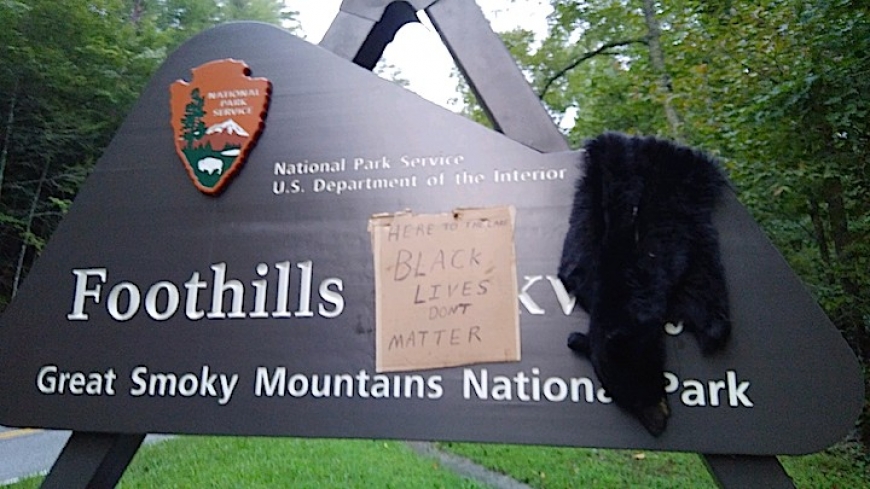 Smokies investigates racially charged vandalism on Foothills Parkway