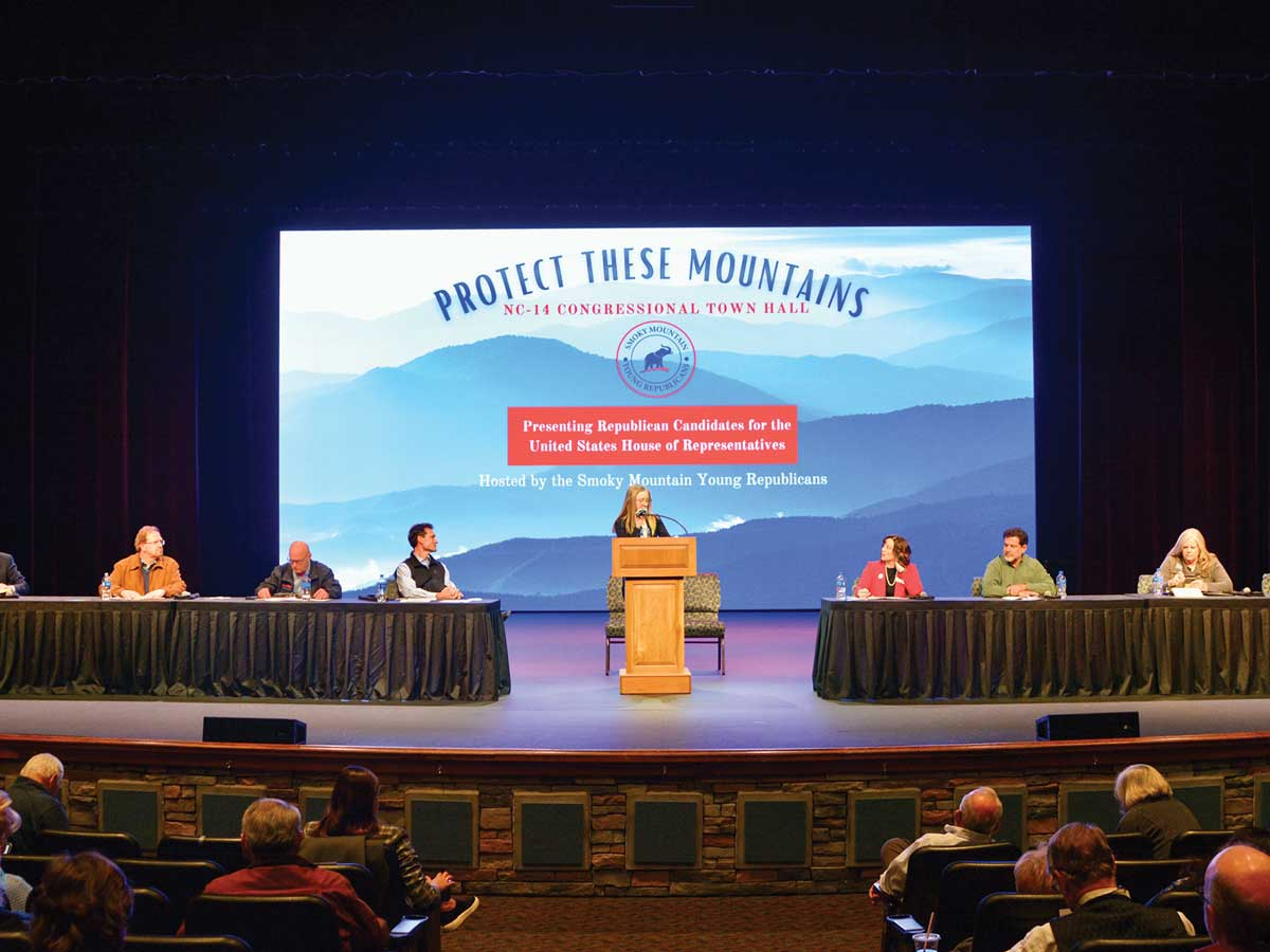 Eight Republicans shared the stage at a forum in Franklin on Feb. 5. Cory Vaillancourt photo