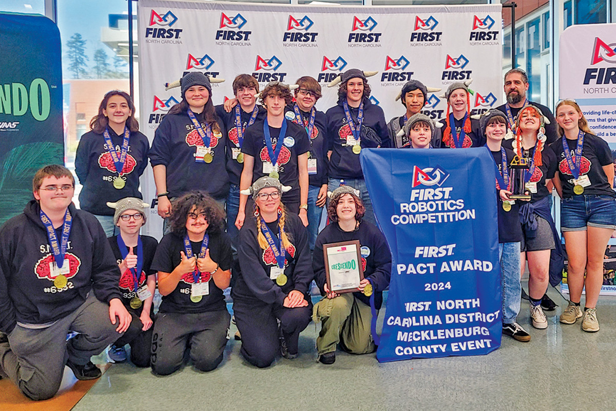 The Smoky Mountain Robotics Team took first place at the recent event in Charlotte. Donated photo