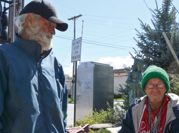 Unsheltered individuals who cannot obey the “stay home” order are still congregating in Frog Level. Cory Vaillancourt photo