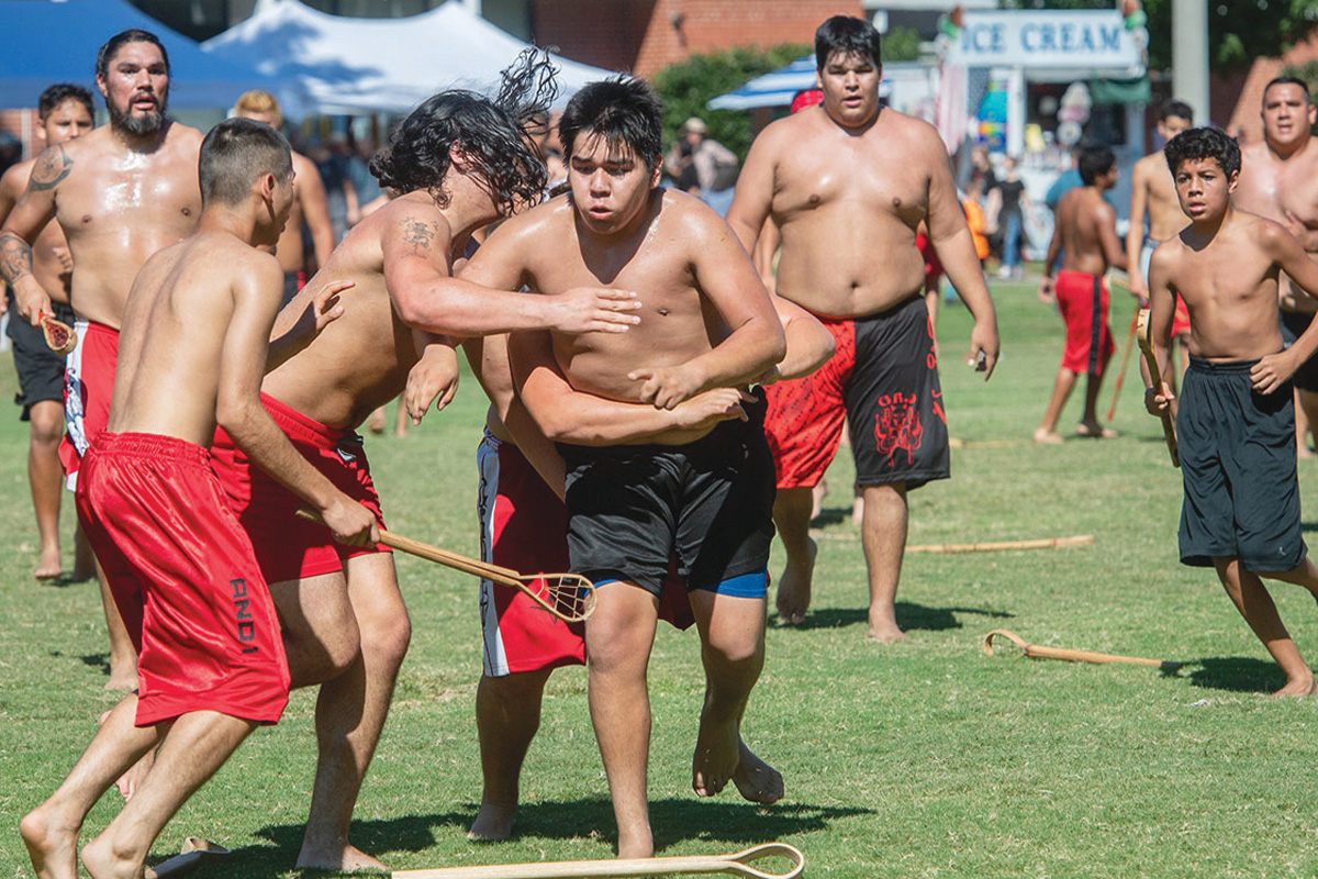 Stickball is a traditional Cherokee game.  File photo