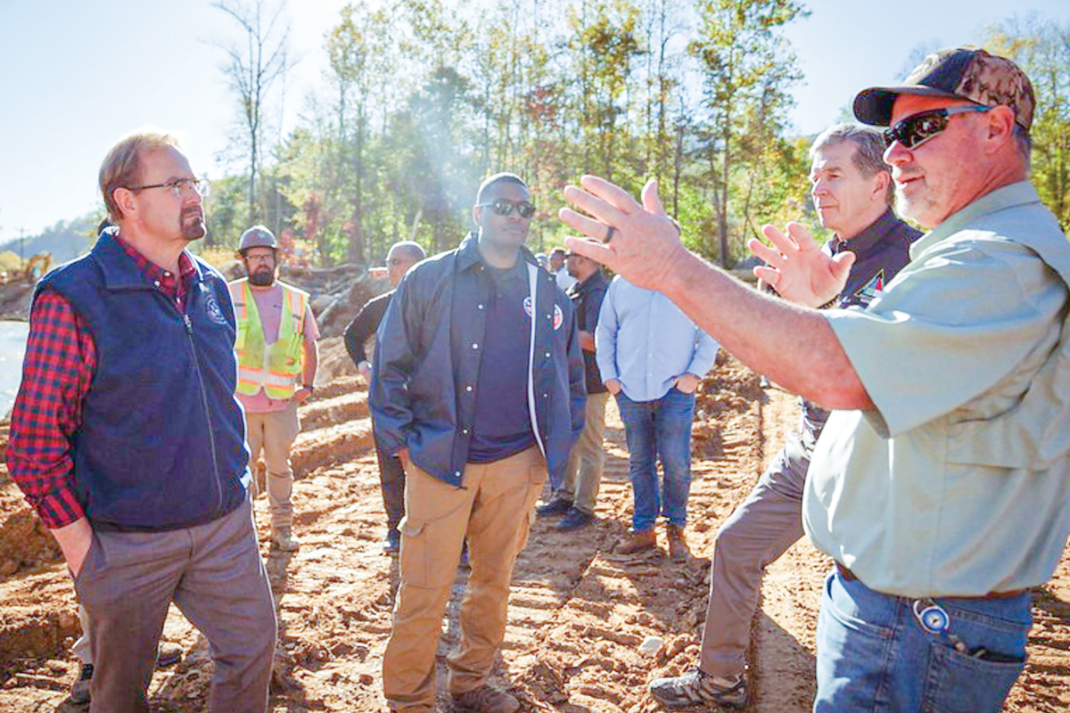 EPA administrator Michael S. Regan joined officials, including Gov. Roy Cooper and Rep. Chuck Edwards. Donated photo