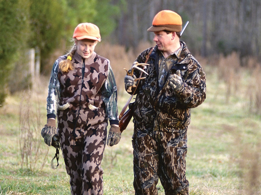 Hunters and anglers should wear blaze orange when heading out to the woods. Missy McGaw/NCWRC photo 