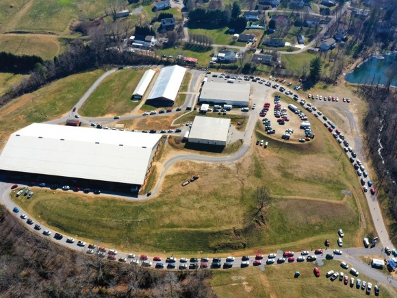 Haywood County holds mass vaccination clinics at the fair grounds last spring. Vaccinations are still readily available throughout Western North Carolina. File photo