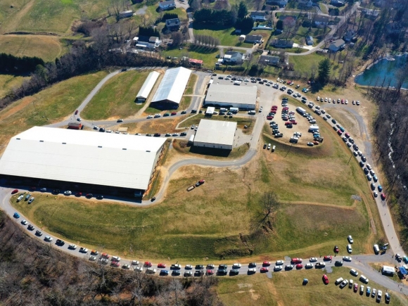 Haywood County holds mass vaccination clinics at the fair grounds last spring. Vaccinations are still readily available throughout Western North Carolina. File photo