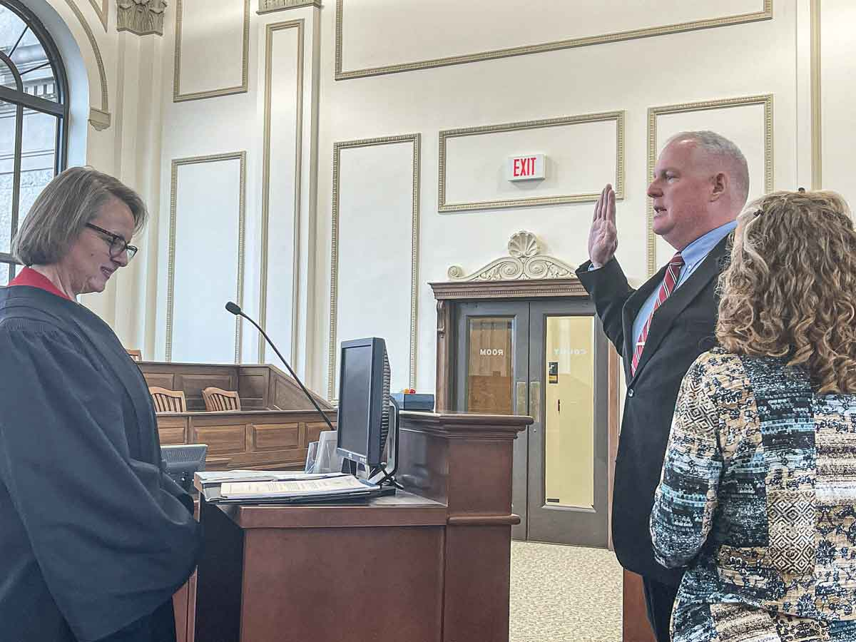 Wilke was sworn in earlier this week by District Court Judge Donna Forga. Kyle Perrotti photo